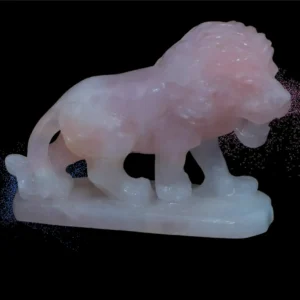 Rose Quartz Lion Figurine